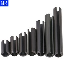 분할 핀 블랙 카본 스틸 스프링 타입 스트레이트 슬롯 맞춤 맞춤 셀락, m2x18mm-50pcs