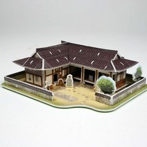 3D입체퍼즐 - 한국의 전통가옥 기와집 (건축물)(우드락모형), 1