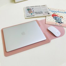 오브리즈 국내제작 가죽 노트북파우치 노트북케이스, 인디언핑크