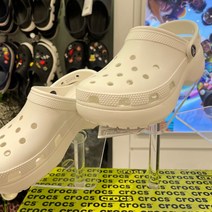 크록스 크록스 여성 클래식 플랫폼 클로그 화이트 206750-100