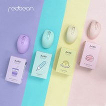 레드빈 리유저블 C타입 충전식 무소음 멀티페어링 블루투스 무선 마우스 A49R, 블루베리스무디