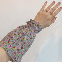 로미언니 국내제작 핸드메이드 꽃무늬 팔 토시, 민트꽃