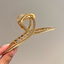 긴머리집게핀 13.5CM 여성용 초대형 옷걸이 디자인 헤어 집게 패션 세척 얼굴 클립 헤어핀 금속 액세서리