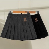 하랑이네 또또샵 키즈 주니어 모직 주름 치마