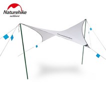 Naturehike Tarp 네이처 하이 크 타프 쉘 렉타 대형 방수 노르디스크 타프 스크린 텐트 천막 외관 캠핑 방수포 태양 대피소 야외 일 그늘 천으로 파티 가든 비치 텐, 회색