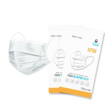 덴탈형 숨쉬기 편한 평판형 KF94 아로하 마스크 식약처인증 위생포장, 1개입, 10개