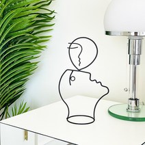 기하학 와이어 철제 스틸오브제, 투페이스