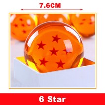 지구본 세계 지도 지구의76mm 클리어 3D 1 ~ 7 스타 크리스탈 볼 사진 렌즈볼 유리 수지 점술 렌즈 글로브, 06 6 Stars