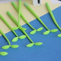 하니 새싹펜 콩나물펜 실리콘 젤 볼펜 홍보 판촉 펜 팬시문구, 새싹