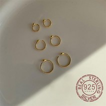 여성용 925 스털링 실버 귀걸이 미니 스몰 볼 라운드 후프 본 비쥬 aretes, 03 black color_01 6mm