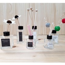 마미하우스 디퓨저 데코 스티커 6종 세트, 화이트_사각S 5장