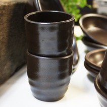 국산 수작업 옹기 물컵 생활도자기 그릇세트 전통 질그릇 컵 머그컵