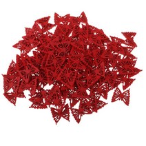 GHSHOP 100 조각 나비 모양 DIY 공예에 대 한 나무 단추 Scrapbooking 레드 19mm