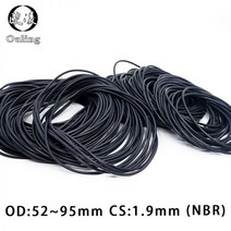 오링 고무 링 NBR 씰링 O-Ring1.9mm OD52 54 55 56 58 60 62 65 68 70 72 75 78 80 82 85 90 로트당 10 개 ORing 개스킷 9, 54x50.2x1.9mm, 1.9mm