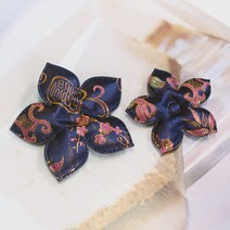 명절 오잎꽃 초음파장식-소/대 (10개 묶음), 네이비