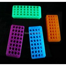 실험실 연구실 유리병 시약병 거치대 보관함 실험실 32 홀 플라스틱 0.5ml / 1.5ml/2ml 양면 다양한 구멍, 01 blue 2pcs