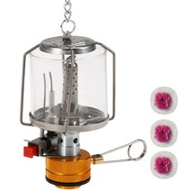 Lixada 야외 휴대용 캠핑 가스 랜턴 피에조 점화 미니 텐트 램프 빛 3 맨틀, 1세트, Gas Lantern