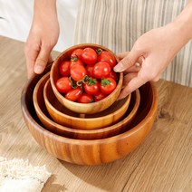 아카시아 원목 다용도 우드 믹싱볼 8cm 부터 26cm