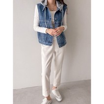 청조끼 데님베스트 여성데님조끼