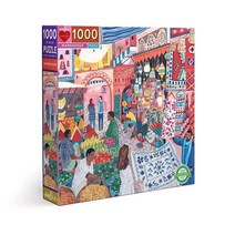 EeBoo: Piece and Love 마라케시 1000피스 정사각형 직소 퍼즐 튼튼한 퍼즐 조각 친구 및 가족과의 협동 활동 완벽한 선물, Marrkesh