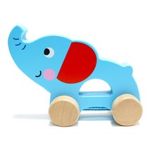 15개월 아이 걸음마도우미 원목 풀어롱 아기 코끼리 근육발달 신나는, 그린악어