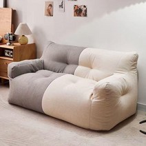 원룸 빈백 소파 탈부착 에어 좌식 1인용 쇼파 어린이 공의자 빔백 집들이선물 야외 조약돌 빈팩 빙백 가죽 구름, 다크 그레이1인