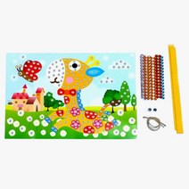 문화센터 수업용 보석비즈 기린 만들기재료 공작놀이 미술재료 어르신만들기 집콕놀이