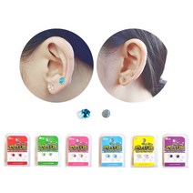 큐빅 자석귀걸이 여학생 포인트 비즈 귀걸이 6color