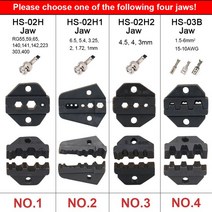 공구1PC HS 크림프 플라이어 죠 다이 플러그 튜브 절연 비 동축 케이블 터미널 교체 형 핑, 01 Choose one jaw only_01 NO.1