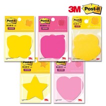 3M 포스트잇 강한점착용 노트 메모지 SSN-DC모양 하트