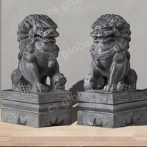 석상 해태 해치 사자 상 장식 액막이 풍수지리, A한쌍 높이 24 길이 13 너비 11 cm
