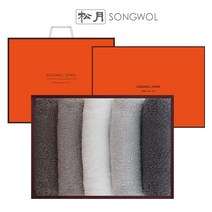 송월타월 고급 호텔 수건 5매 10매 세트 세면 타올 150g 30수 면사 환갑 회갑 결혼 돌잔치 답례품 기업 선물, (호텔컬러) 랜덤5매+박스+쇼핑백, 5개