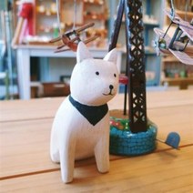 내추럴한 강아지 장식 인테리어 목각인형 소품 발리, 상세페이지 참조