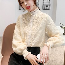 [케익] 여성 기모 쉬폰 블라우스 03 DJR03 607303848432