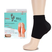 FCP01 발 뒤꿈치 각질 보호 풋 케어 꼬라지 패드, 1족, 검정