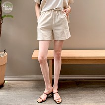 미씨엘라 루이지 린넨 밴딩 숏 팬츠