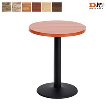 도리퍼니처 무쇠 600 원형 테이블 (6가지 상판) / 업소 가게 식당 카페 커피숍 철제 조립식 2인 식탁, 빈티지