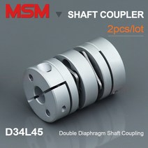 모터 커플링 MSM D34L45 더블 다이어프램 샤프트 커플 링 D34mm 유연한 2 디스크 커플러 서보 탄성 볼 스크류 커넥터 개, [05] 6x14