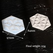 육각 기하학 벽 타일 금형 콘크리트 벽 타일 금형 석고 코스터 금형 미니 벽 패널 금형 시멘트 벽 벽돌 금형, 02, 1개