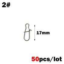 호환 낚시배 바다낚시배요트 부품 50pcs 스테인레스 스틸 핀 회전 액세서리 커넥터 루어 클립 롤링 회전 태클, 2