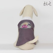 금동이 펫 GM002 탁보라둥근꽃패치 강아지 고양이 애견 한복