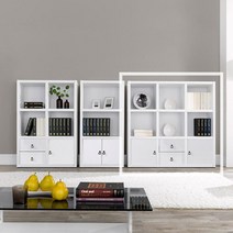 서재 공부방 거실 오픈 책수납 책꽂이 3단 책장 1200 진열장 장식장 깔끔한, 월넛