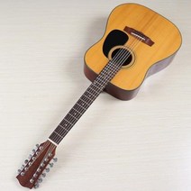 기타 통기타 고광택 12 현 어쿠스틱 41 인치 웨스턴 스프루스 우드 탑 포크 블랙 내추럴 컬러, Model 3+41 인치