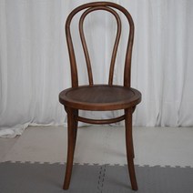 카페 체어 토넷 의자 등받이 인테리어 레트로 원목 빈티지 우드 디자인 커피숍 1인용 모던, 다크브라운