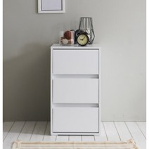 북유럽 심플 3단 책상 서랍장 40cm (3색) 이쁜 저렴한 와이드 속깊은 양말, 오크화이트