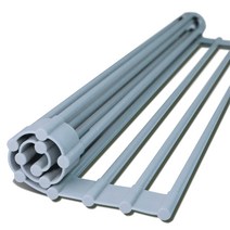 배수 랙 접이식 [Latuna] 빙글빙글 깨끗이 랙 항균 컴팩트 녹슬지 않는 실리콘 싱크 공간 절약 식기 플레이트 와이드 건조 (42 × 24cm 회색)