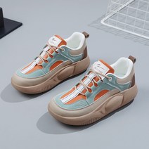 Y.GA 봄 가을 여성 패션 키높이 스니커즈 ins 추천 통근 발편한 운동화 여자 굽높은 캐주얼 슈즈 방수 미끄럼 방지 신발