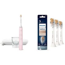 필립스 소닉케어 다이아몬드 클린 9000 전동칫솔 핑크 HX991172, 분홍/여행케이스포함 + 브러시 세트