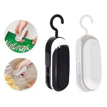 라인테크 실링기 2in1 미니 실링기 밀봉기 비닐 접착기 커터기 매직 실링기, 블랙, 1개