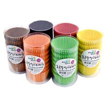 노르딕 색지 머핀컵(대) 200매/베이킹컵/유산지컵, 옐로우